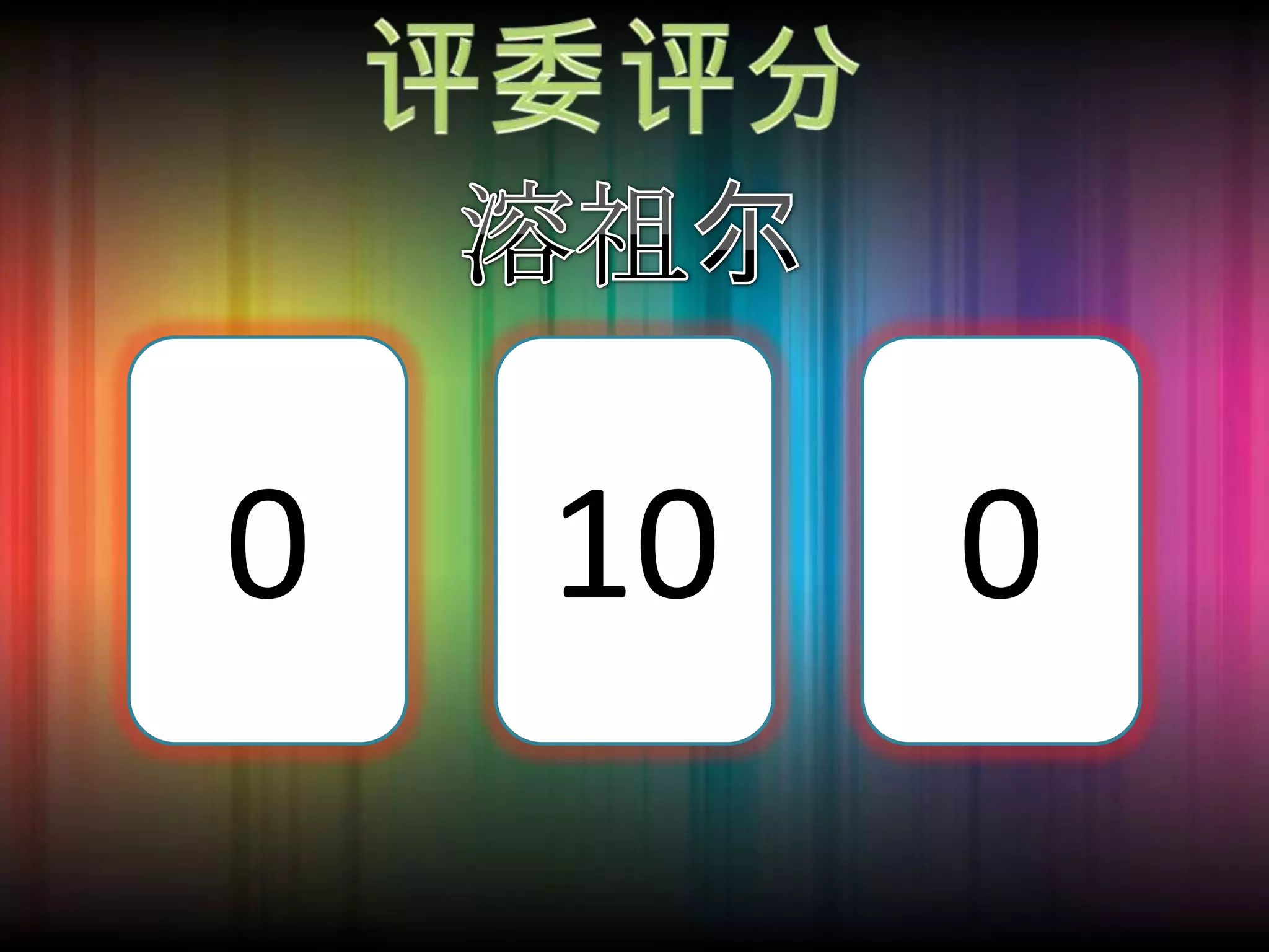 评委评分溶祖尔0100