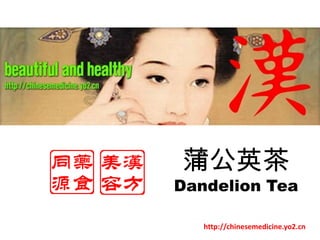 蒲公英茶 Dandelion Tea http://chinesemedicine.yo2.cn 