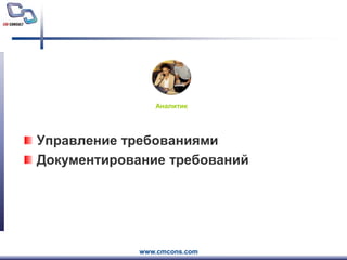 АналитикУправление требованиямиДокументирование требований