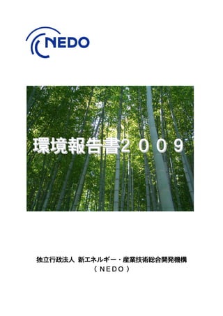 環境報告書２ ０ ０ ９




独立行政法人 新エネルギー・産業技術総合開発機構
         （ NEDO ）
 