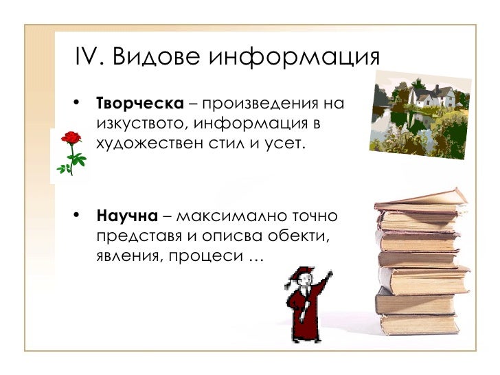 Image result for видове информация"