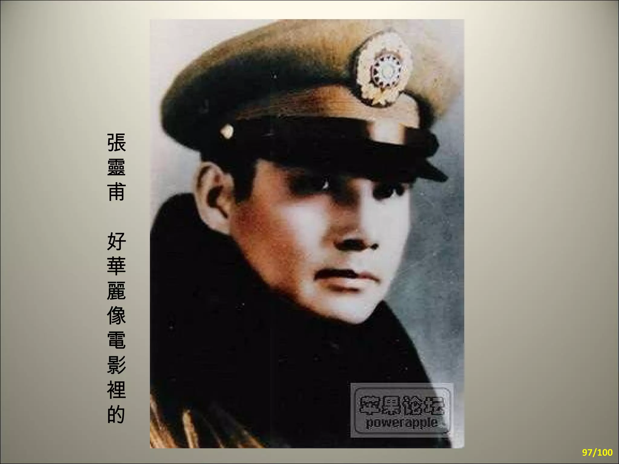 張靈甫 好華麗 像電影裡的 /100 