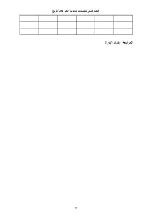 ‫النظام المالى للجمعيات التعاونية الغير هادفة للربح‬




                                                     ‫المراجعة إعتماد الدارة‬




                       ‫89‬
 