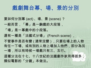 黃美序劇本的基本要素 | PPT