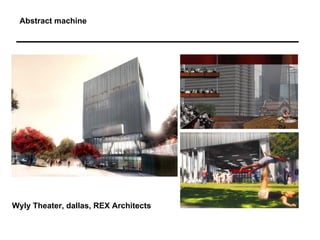 Abstract machine




Wyly Theater, dallas, REX Architects
 