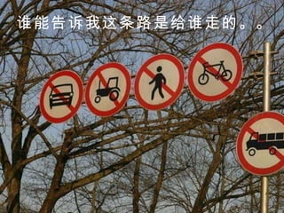 谁能告诉我这条路是给谁走的。。 