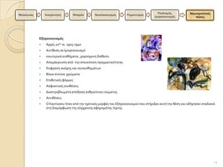 Ρεαλιςμϐσ,           Νεωτεριςτικέσ
Μεςαύωνασ       Αναγϋννηςη        Μπαρϐκ       Νεοκλαςικιςμϐσ      Ρομαντιςμϐσ
                                                                                     Ιμπρεςιονιςμϐσ            τάςεισ




            Εξπρεςιονιςμόσ
               Αρχϋσ 20ου αι. 1905-1940
               Αντύθεςη ςε Ιμπρεςιονιςμϐ
               εςωτερικϊ αιςθόματα , χαροϑμενη διϊθεςη
               Απομϊκρυνςη απϐ την απεικϐνιςη πραγματικϐτητασ
               Έκφραςη ςκϋψησ και ςυναιςθημϊτων
               Βύαια-ϋντονα χρώματα
               Επιθετικϋσ φϐρμεσ
               Αςφυκτικϋσ ςυνθϋςεισ
               Διαςτρεβλωμϋνη απϐδοςη ανθρώπινου ςώματοσ
               Αντιθϋςεισ
               Ο Καντύνςκυ όταν απϐ την ηγετικϋσ μορφϋσ του Εξπρεςιονιςμοϑ που ςτόριξαν αυτό την θϋςη και οδόγηςαν ςταδιακϊ
                ςτη διαμϐρφωςη τησ ςϑγχρονησ αφηρημϋνησ τϋχνησ




                                                                                                                            13
 