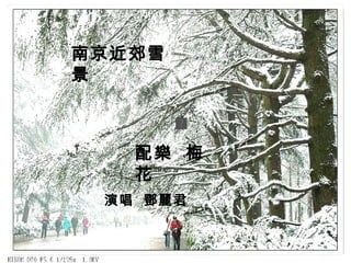 南京近郊雪景 配樂  梅花 演唱  鄧麗君 