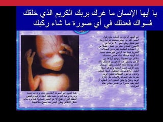 يا أيها الإنسان ما غرك بربك الكريم الذي خلقك فسواك فعدلك في أي صورة ما شاء ركبك  