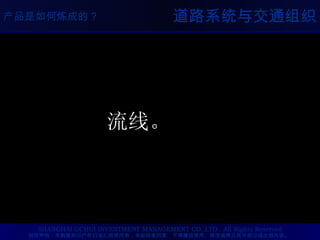 道路系统与交通组织 流线。 