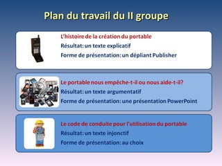 Plan du travail du II groupe   