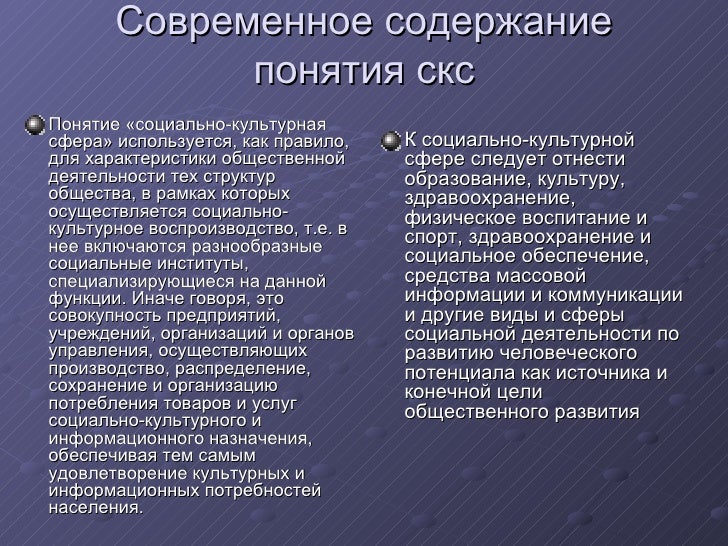 социально культурная сфера как предмет изучения социологии