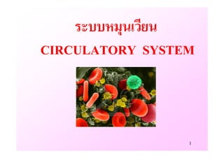 CIRCULATORY SYSTEM



                 1
 