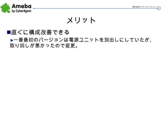 メリット 直ぐに構成改善できる 一番最初のバージョンは電源ユニットを別出しにしていたが、取り回しが悪かったので変更。 
