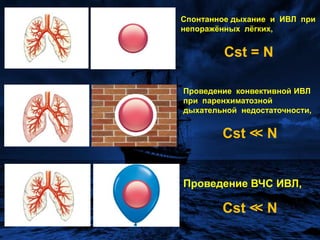 По мере увеличения частоты вентиляции комплайнс проявляет тенденцию к снижению и при частотах, превышающих 100 циклов в минуту,  достоверно снижается. Обсуждение результатов исследования.В основе выявленных феноменов респираторной механики ВЧС ИВЛ лежат особенности кинетики газов при  этом  методе  вентиляции. Одним из основных отличий ВЧС ИВЛ от традиционной вентиляции является незавершённый выдох, сопровождающийся появлением в альвеолах накопленного объёма дыхательной газовой смеси. Это обусловливает появление постоянного положительного давления в альвеолах (autoPEEP). 