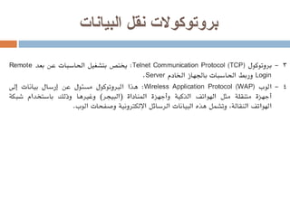 بروتوكولات نقل البيانات 