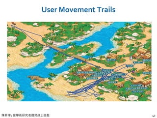 陳昇瑋 / 當學術研究者遇見線上遊戲 42
User Movement Trails
 