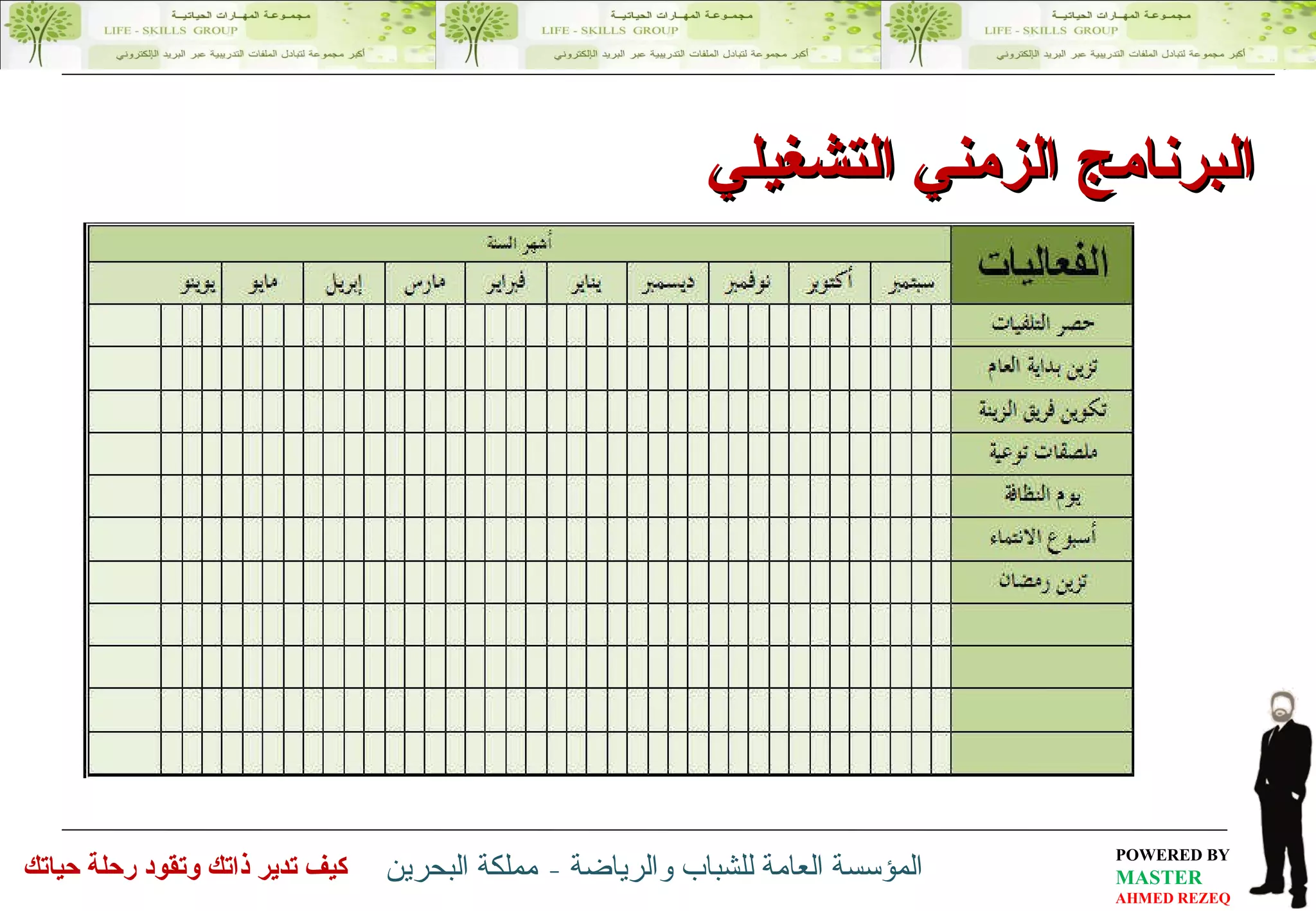 البرنامج الزمني التشغيلي 