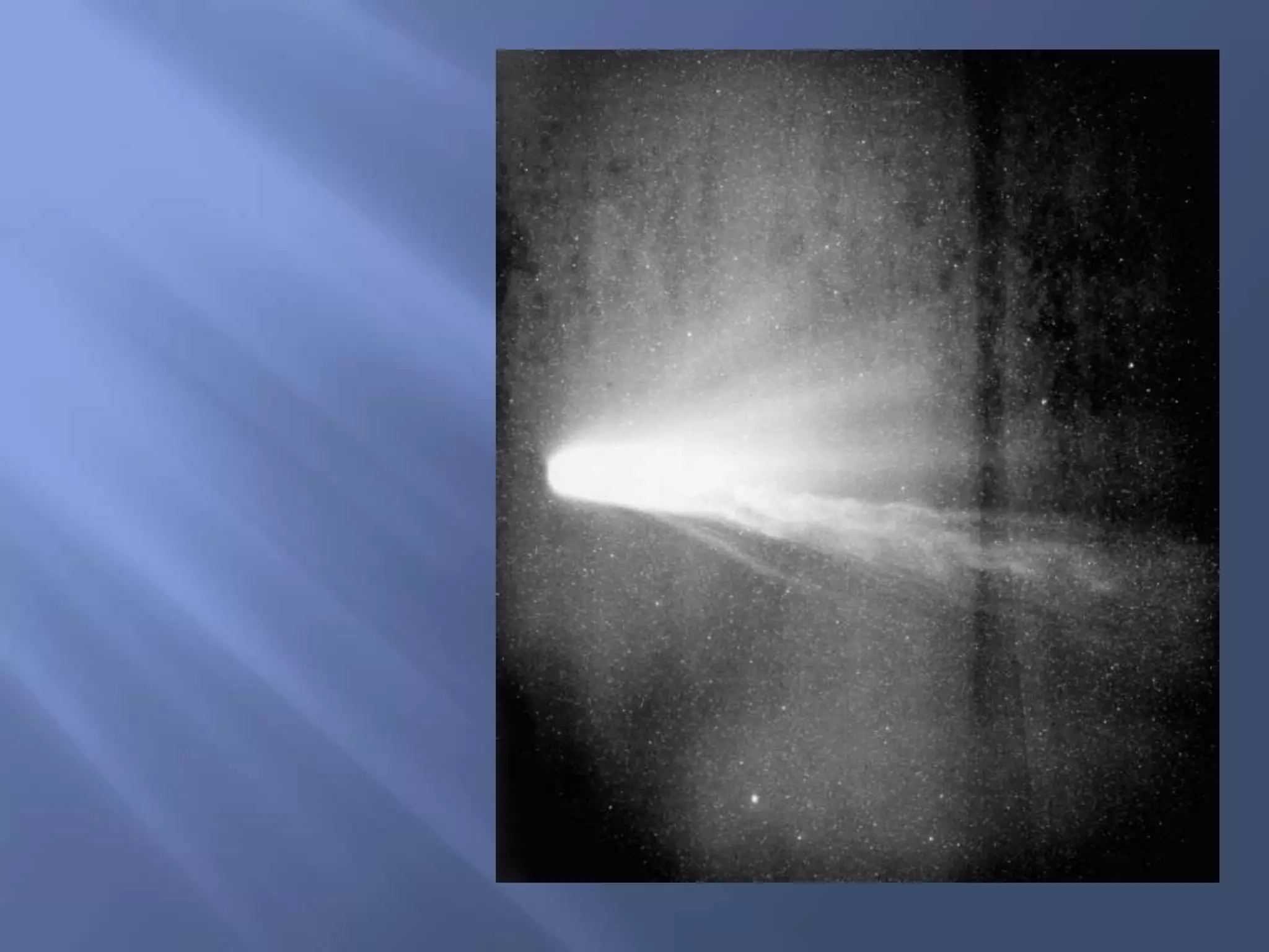 این تصویر توسط رصدخانه ای در میشیگان امریکا در مدت 3 دقیقه ای که دم دنباله دار تفکیک شده گرفته شده است.