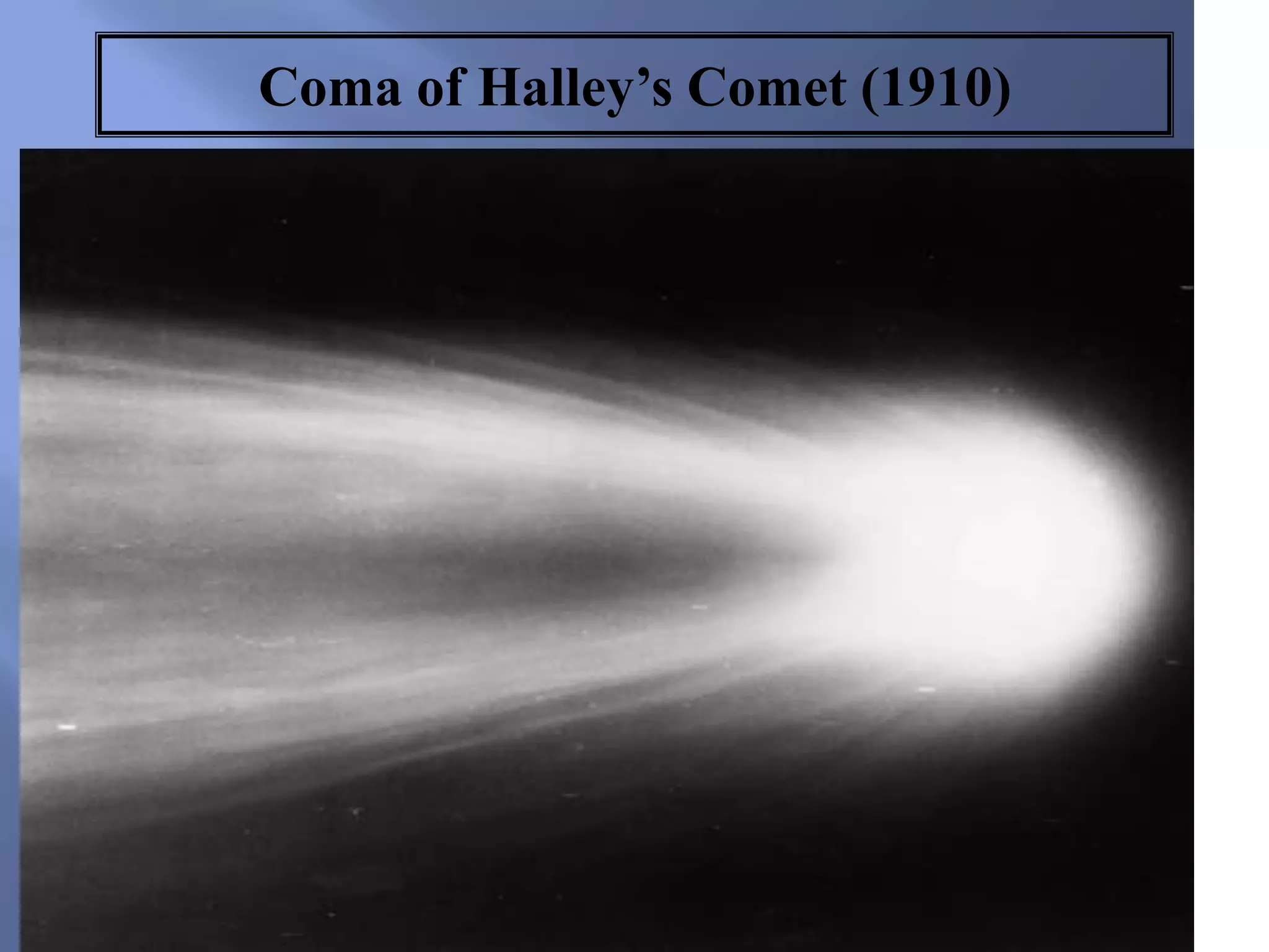 Coma of Halley’s Comet (1910)