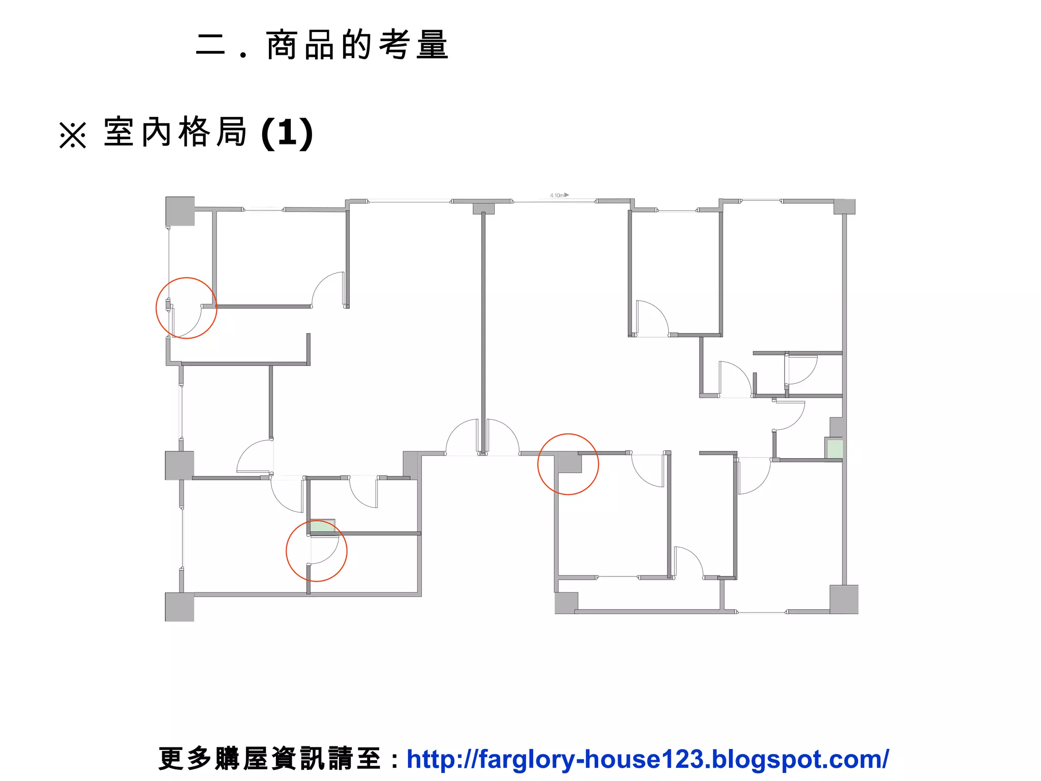 二 .  商品的考量 ※ 室內格局 (1) 更多購屋資訊請至 :  http://farglory-house123.blogspot.com/ 