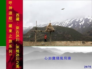 1 1 心如鷹隨風飛揚 29/75 呼 神 遊 蹤│藏 東 之 旅 系 列 1 西藏：  來古冰川 、 米堆冰川 之美 