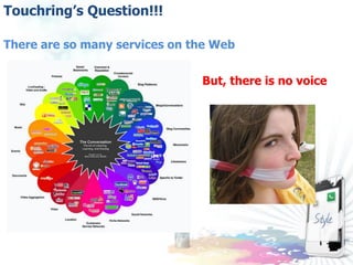 Touchring’s Question!!!

There are so many services on the Web


                               But, there is no voice
 
