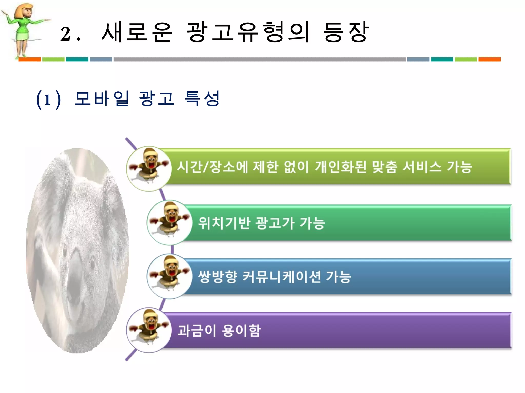 2.  새로운 광고유형의 등장 (1)  모바일 광고 특성 