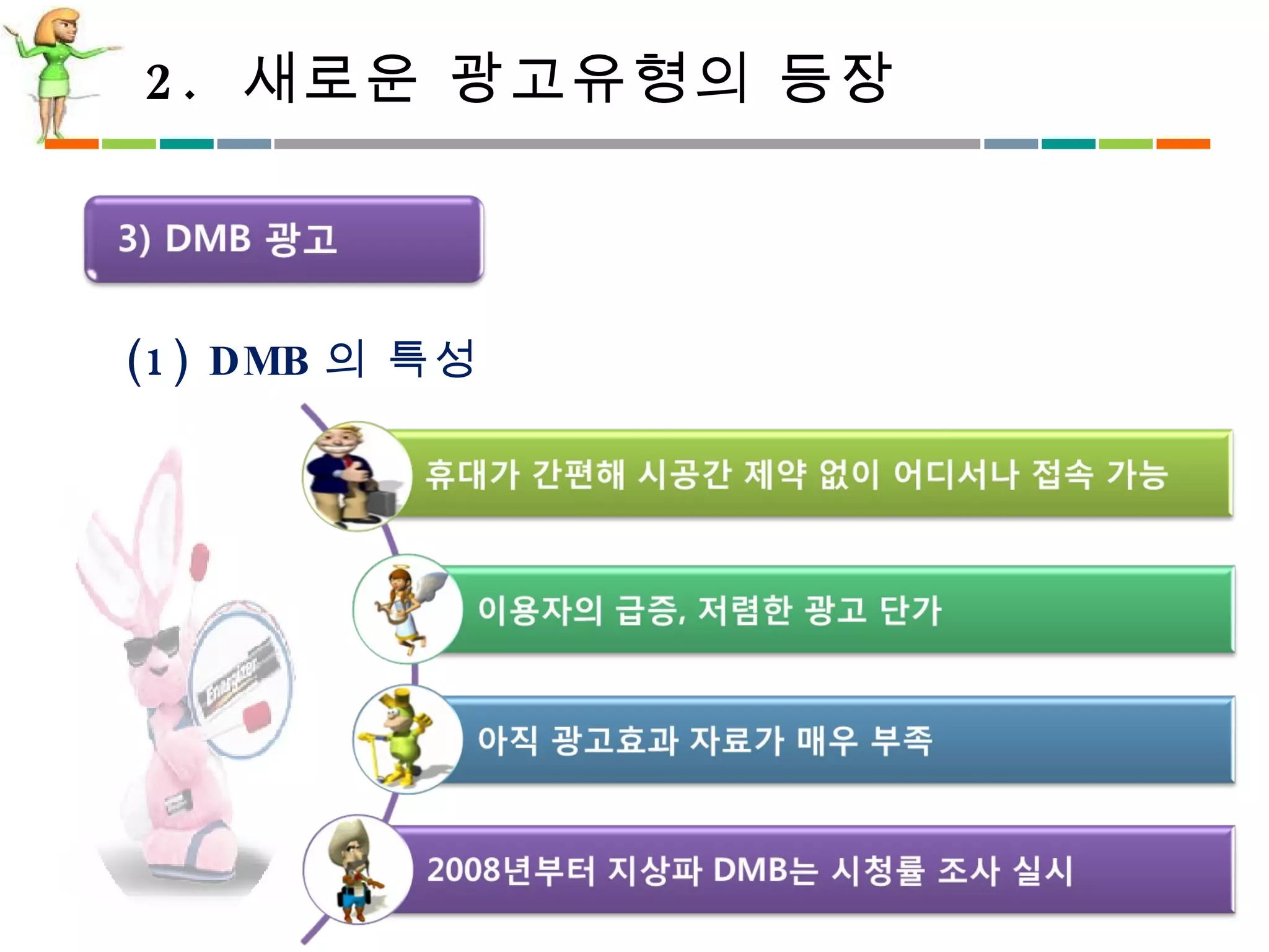2.  새로운 광고유형의 등장 (1) DMB 의 특성 