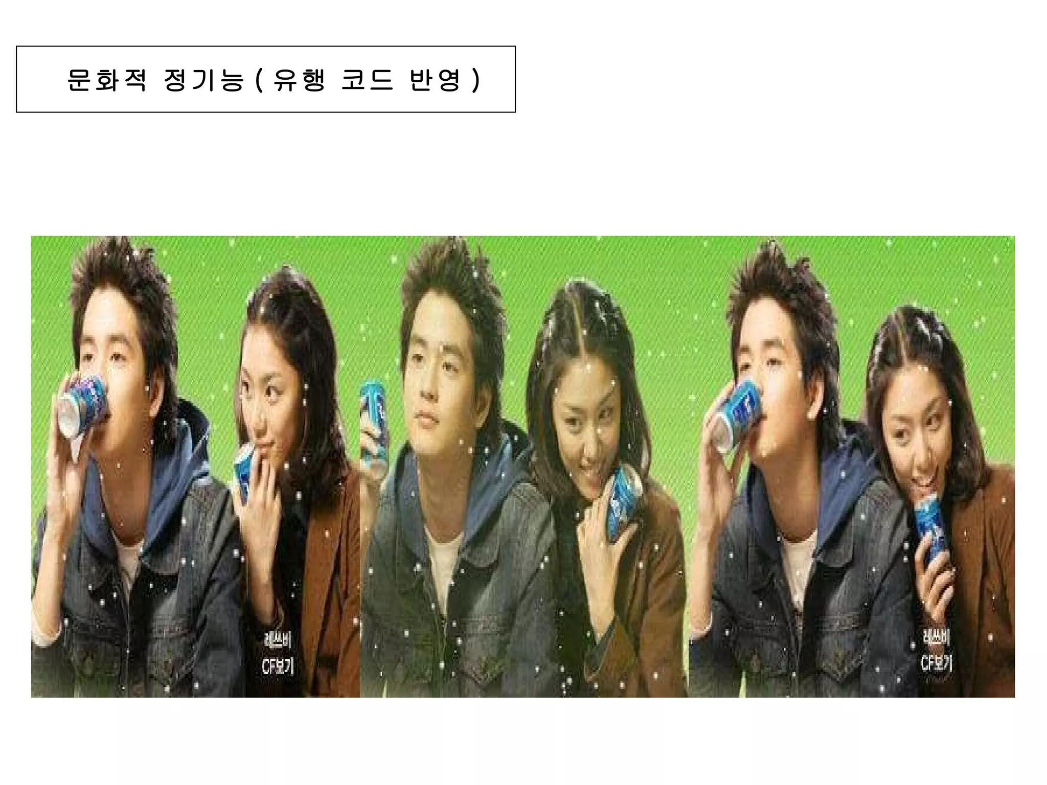 문화적 정기능 ( 유행 코드 반영 )  