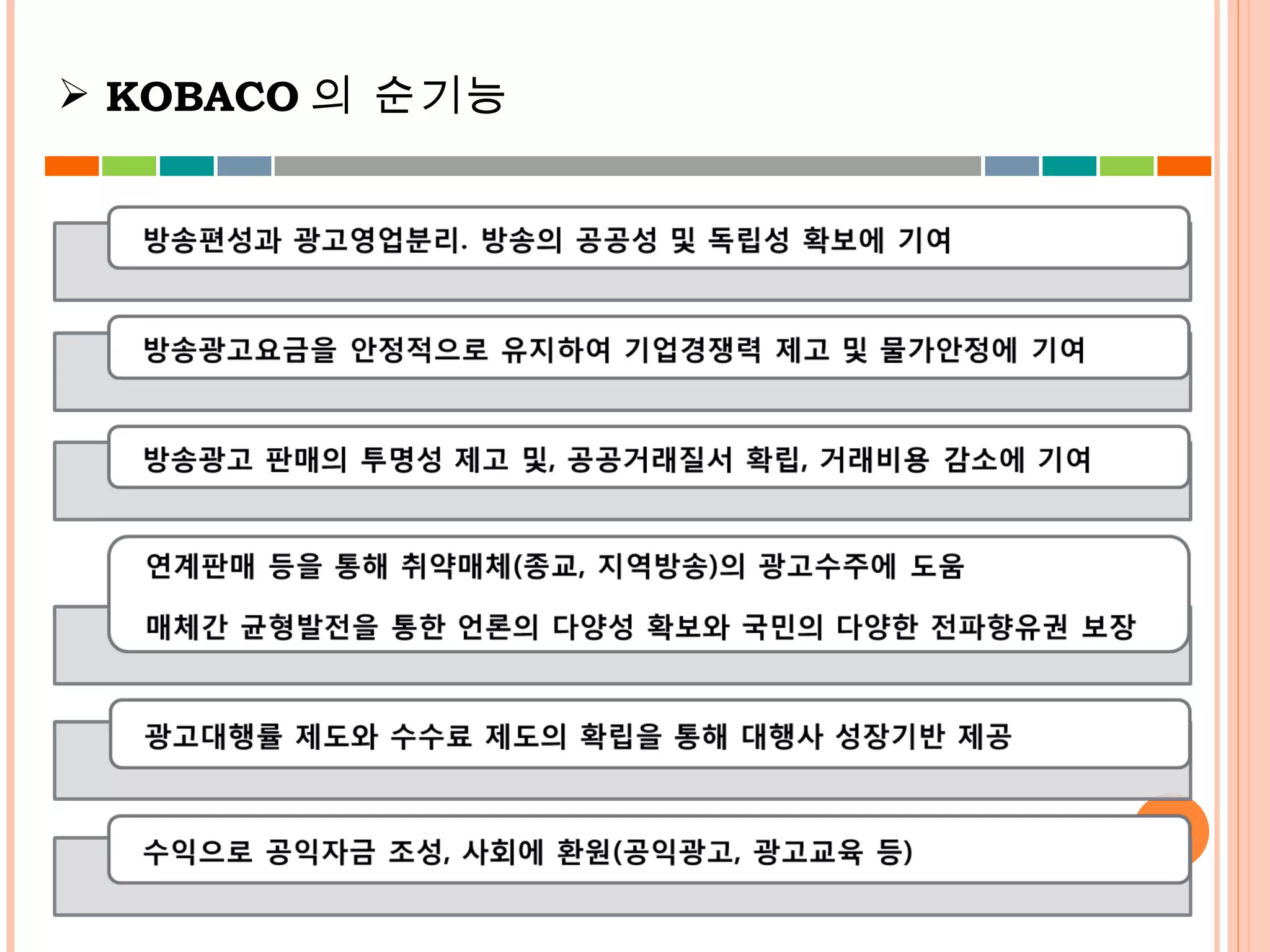 KOBACO 의 순기능 