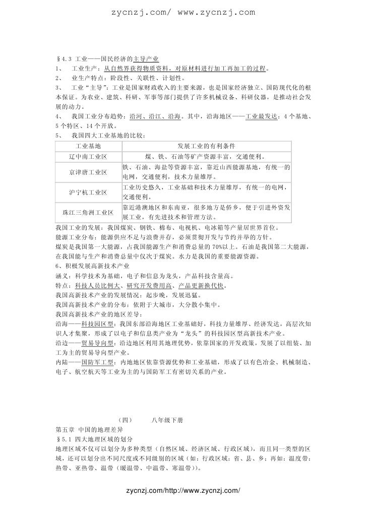 初中地理会考复习提纲 初中地理会考复习提纲