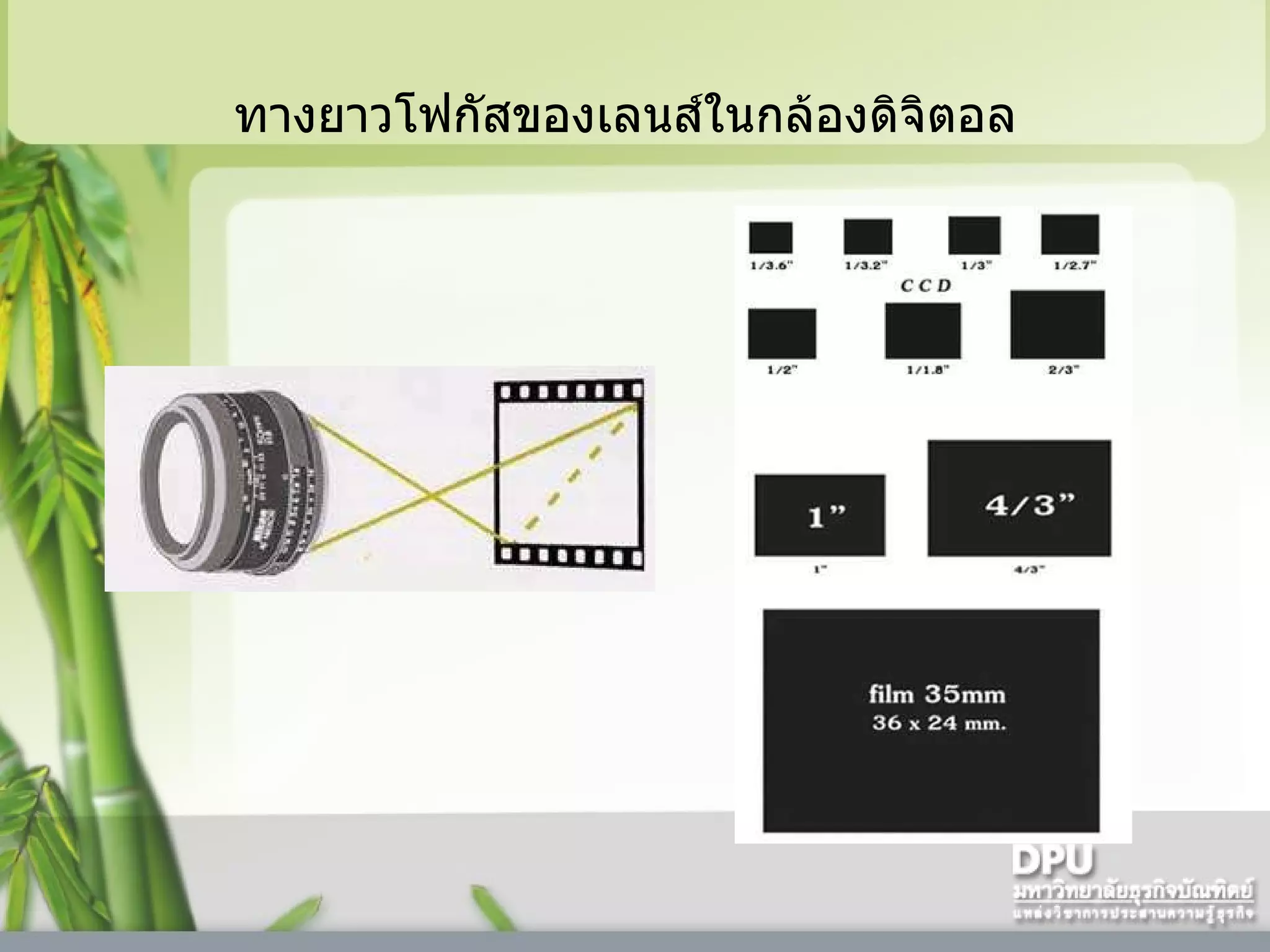 ทางยาวโฟกัสของเลนส์ในกล้องดิจิตอล  