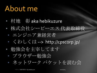 About me村地　彰 aka hebikuzure