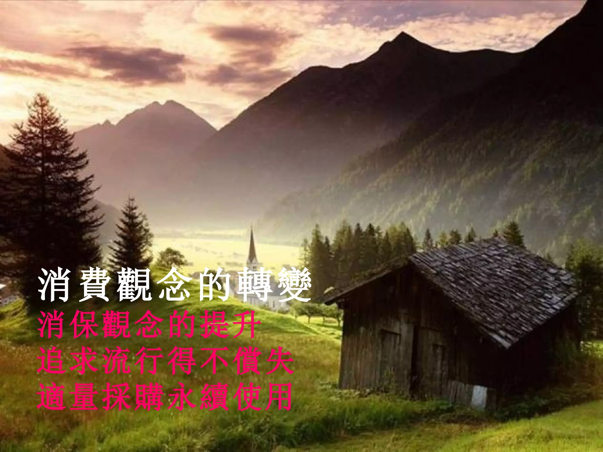 消費觀念的轉變 消保觀念的提升 追求流行得不償失 適量採購永續使用   