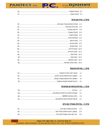!                                                         %
    !&                                                        %


                                                                  #!

    !'
    !'                                                       !
    !'                                                       "
    "(                                                       #
    "!                                                       %
    "!
    "#                                                       &
    "                                                        $
    "'                                                       '
    #(                                                       (
    #
    ##                                                 )     !
    #'                                                       "
    %(                                                       #
    %(                                                       %


                                                              " !

    %"
    %#                                  )                     !
        %%                                                    "
        %%                                                    #

                                                              " !$
        %'
         (                                                   !
         (                                      MSDS         "
                                                             #

                                                 $           " !

        "
        #                           *                        !
        #                                                    "


%
    $        $ %#&!' $   $ %$ # "           !    WWW.PAMTECS.CO.IL
 