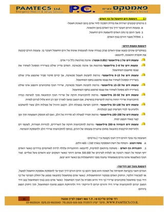 )                               $                       %
                                                                                                                                  "
                                                                              )

                                                                                      )


                                                                                                          $           #
                                                                                          )


                                                         (        % &'                            &               $   #
                                                                                              -               $       #


                                                                                      - &                         $   #
                                                     *
                        )                                                             &                           $   #
                                                *
                        )                                                                                     $       #
                                                 2                                                                        1
                                                                                          &                       $   #


                                                                                  &                               $   #


                                                                                                                  $   #
                                       )

                                                              !               )
                                           2   #(( 3 !"(1 *                                                   0
                                                                                              0               )
    1                                          %(( (((                                                                        )
                               2                                                                                              )

                                                                                                      $           $
                              )
)
               )                           )                          )                                                   )
                    )




        $   $ %#&!' $       $ %$ # "                              !       WWW.PAMTECS.CO.IL
 