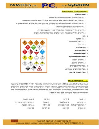 #           %$
                                                                               #               %&
                               .
                                                                                           !
.                              )                                                           "
                                          .                                *               #
                         .                                                                 %


                                                                                       $       %
                                                                                   !
                                                                                   !!
                                                                                   !"
                                                                                       $       %
                                                                                   #           %+
                                                                           #                   %
                                                                                               %,


                                                                                           !
                                                               %       "                       %
                                                  %(               '       $                   %-
                                                           %                                   %.



                                                       MSDS                "                   %$
          MSDS                                MSDS 2Material Safety Data Sheet)



                                   MSDS


                    #          "                       !
                    $          &                                                           %
                    !                                  (                                   '
                               %                       #                                   "




    $   $ %#&!' $   $ %$ # "                  !   WWW.PAMTECS.CO.IL
 