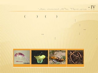 علاقة تدهور التربية بالكائنات الحية.- ivتحتويالتربةعلىكائناتحيةحيوانية)فونةدقيقة(ونباتية )فلورةدقيقة(وعلىمتعضياتمجهريةمتنوعة: الفونةالدقيقة  : قراديات ، ديدان ، عنكبوتيات ، حشرات ، قشريات ، يرقات ، عديداتالأرجل...الفلورةالدقيقة : فطريات ، طحالب ، بذورالنباتات ...المتعضياتالمجهرية: طحالبمجهرية ، بكتيريات ، فطريات.