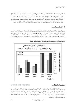 »ÑjQ~àdG ' ƒ¨fÉe'' π«dO


πFÉ°ùŸG á÷É˘©Ÿ á˘Hƒ˘∏˘£ŸG á˘«˘ë˘«˘ë˘°üà˘dG ÒHG~˘à˘dG …CG - áeRÓ˘dG ÒHG~˘à˘dG PÉ˘î˘J’ á˘«˘YG~˘dG äÉ˘«˘°Uƒ˘à˘dG
                            q
á©ÑàŸG äÉ«é«JGÎ°S’G ,∫ÉãŸG π«Ñ°S ≈∏Y ,É¡æe ôcòf .á≤HÉ°ùdG Iô≤ØdG ‘ Ég~j~– iôL »àdG á«°ù«FôdG
    q                                                                                                q
™jQÉ°ûŸG Öjƒ°üJ IOÉYE’ äÉWÉ°ûædG §£N á©LGôeh ;á∏Ñ≤ŸG ô¡°TC’G ‘ …~≤ædG ≥a~àdG ‘ ¢ü≤f …GC ‘Óàd
                                                                        q                          q
      .~«©H ~M ¤EG áfRGƒŸG ájQÉ÷G o∞«dÉμàdG ≈ q£îàJ å«M ,äÉÑcôŸG ∫Éª©à°SG øe ~◊Gh ;É¡aG~gCG ƒëf
            x      n                                                                    q
                                                                                       á∏j~ÑdG º«eÉ°üàdG
Ë~≤àd I~ªYCÉH qÊÉ«H m º°SQ ∫Éª©à°SÉc ,áq«fÉ«H Ωƒ°SôH ~©oJ º«eÉ°üàd kÉ≤ah ôjQÉ≤àdG Ë~≤J ádCÉ°ùe ‘ ô¶ædG Q~éj
                                                     qn
äGOGôjE’G ôjô≤J OG~YE’ …ôFGO ÊÉ«H m º°SQ hCG (5.2 ÊÉ«ÑdG º°SôdG ô¶fCG) »∏©ØdG AGOC’G ôjô≤J hCG áfRGƒŸG
                           q q                        q                      q
.ΩÉbQC’G ⁄ÉY ‘ IOh~ﬁ äGQÉ¡Ã ¿ƒ©àªàj øjòdG ¢UÉî°TC’G i~d kÉ°UÉN kÉÑ«MôJ ≈≤∏J º«eÉ°üàdG √ògh .äÉ≤ØædGh
                                  q
                                        á«dÉŸG ôjQÉ≤àdG OG~YE’ á«fÉ«ÑdG Ωƒ°SôdG ∫Éª©à°SEG :5.2 qÊÉ«ÑdG º°SôdG
                                         q                      q
                    »∏©ØdG AGOC’G ôjô≤àH áfQÉ≤e áfRGƒŸG .1
                    q                    k
             200* Èª°ùjjO/∫hC’G ¿ƒfÉc 31 ¤EG ôjÉæj/ÊÉãdG ¿ƒfÉc 1 øe
                                                                                            50
                áfRGƒŸG
                                                                                            45

                                                                                                   áq«cÒeC’G ä’Qh~dG ±’BÉH ¿GO~ﬁ
            »∏©ØdG AGOC’G
            q
                                                                                            40
                                                                                            35
                                                                                            30
                                                                                            25
                                                                                            20
                                                                                            15
                                                                                            10
                                                                                                                              q



                                                                                            5
                                                                                            ôØ°U
                ÉgGƒ°S        ∞«dÉμJ           á«©ªL
                                                q             πjÉª°S''     á«ªæàdG IQGOEG
                              ÖjQ~àdG         'OQÉ¨fÉa''      ' â°SGôJ       á«dh~dG
                                                                              q
                                                                           äGOGôjE’G Q~°üe

Using the Reports                                                                       ôjQÉ≤àdG ∫Éª©à°SEG
øe á∏°ù∏°S ôNBÉH hCG áæ°ùdG ájÉ¡f äÉfÉ«ÑH ≥∏©àj ôeC’G ¿ÉcCG - äÉHÉ°ù◊G øe áYƒª› …GC á©LGôe øe »eôJ
                                                                                      q
.É¡aG~gCG âHÉ°UCG áª¶æŸG q¿GC øe ∂°ùØæH ~qcÉC àdGh áª¶æŸG ‘ ™°VƒdG áeÓ°S i~e ôj~≤J ¤EG - ájq QGOE’G äÉHÉ°ù◊G
ÒHG~àdG PÉîJG øeh ,IôμÑe á∏Môe ‘ á∏μ°ûe …’ …~°üàdG øe øqμªàà°S ,Ég~«YGƒe ‘ ôjQÉ≤àdG äQ~°U GPEÉa
                                                 qC q
                                                                          .É¡HÉ°üf ¤EG QƒeC’G IOÉYE’ áeRÓdG
73                                          2006 ƒ«fƒj/¿GôjõM ƒ¨fÉe ©
 