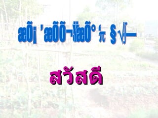 พอมี พออยู่ พอกิน ครับ สวัสดี 