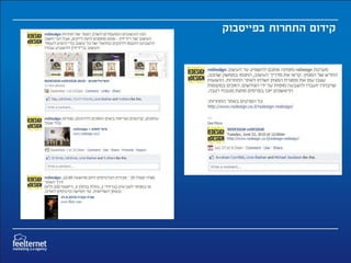 ‫קידום התחרות בפייסבוק‬
 