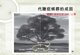 代謝症候群的成因 摘自：食品生技 2007, 11 期 