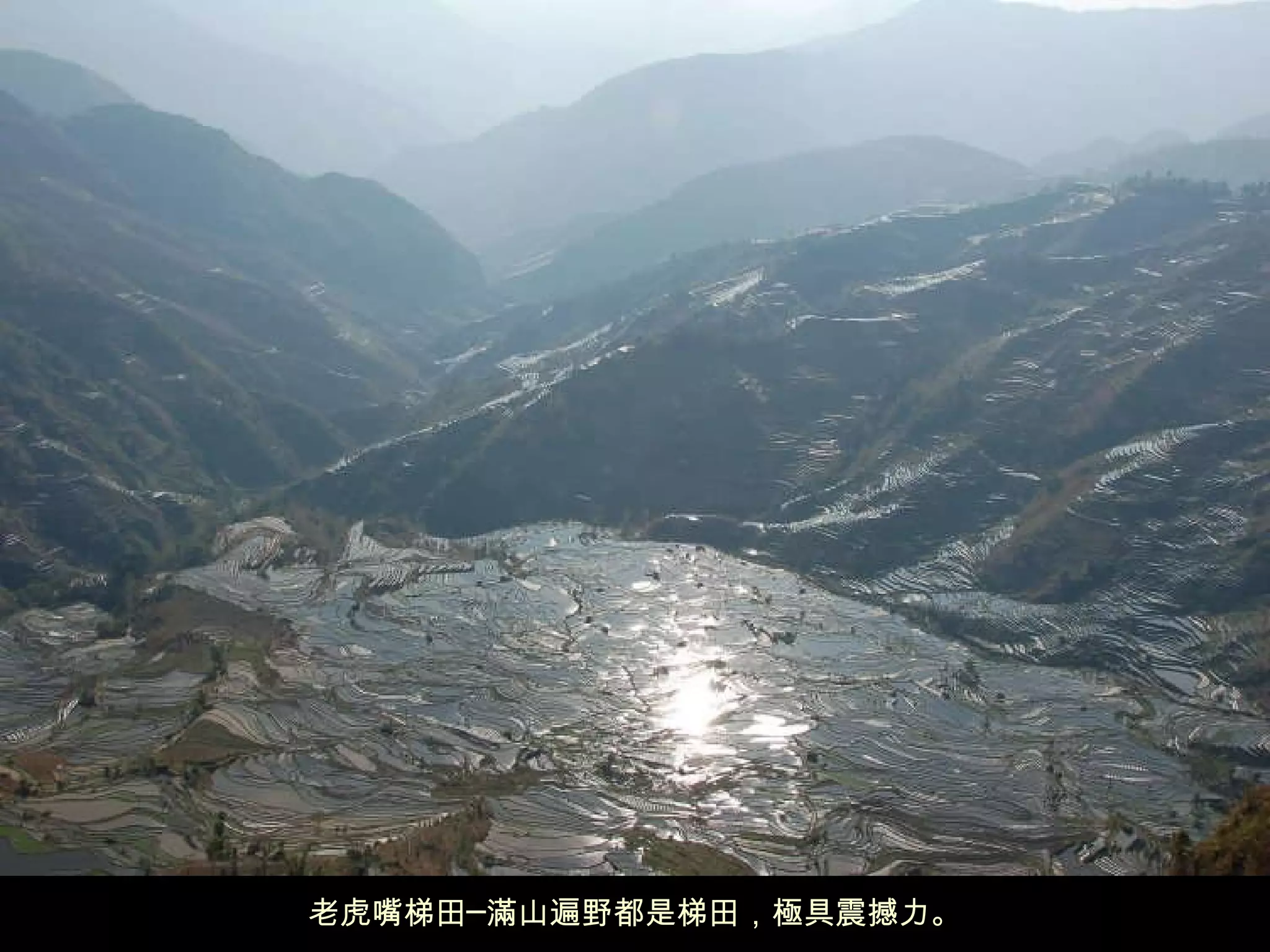 老虎嘴梯田─滿山遍野都是梯田，極具震撼力。 