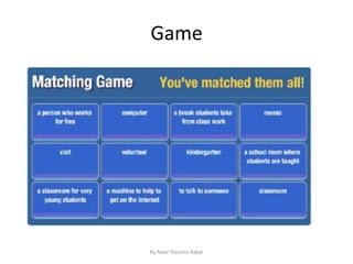 By Noor Hasrina Bakar
Game
 