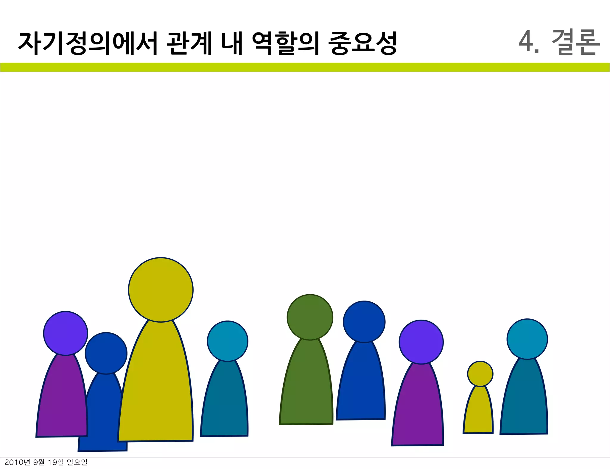 4. 결론자기정의에서￼관계￼내￼역할의￼중요성
2010년 9월 19일 일요일
 