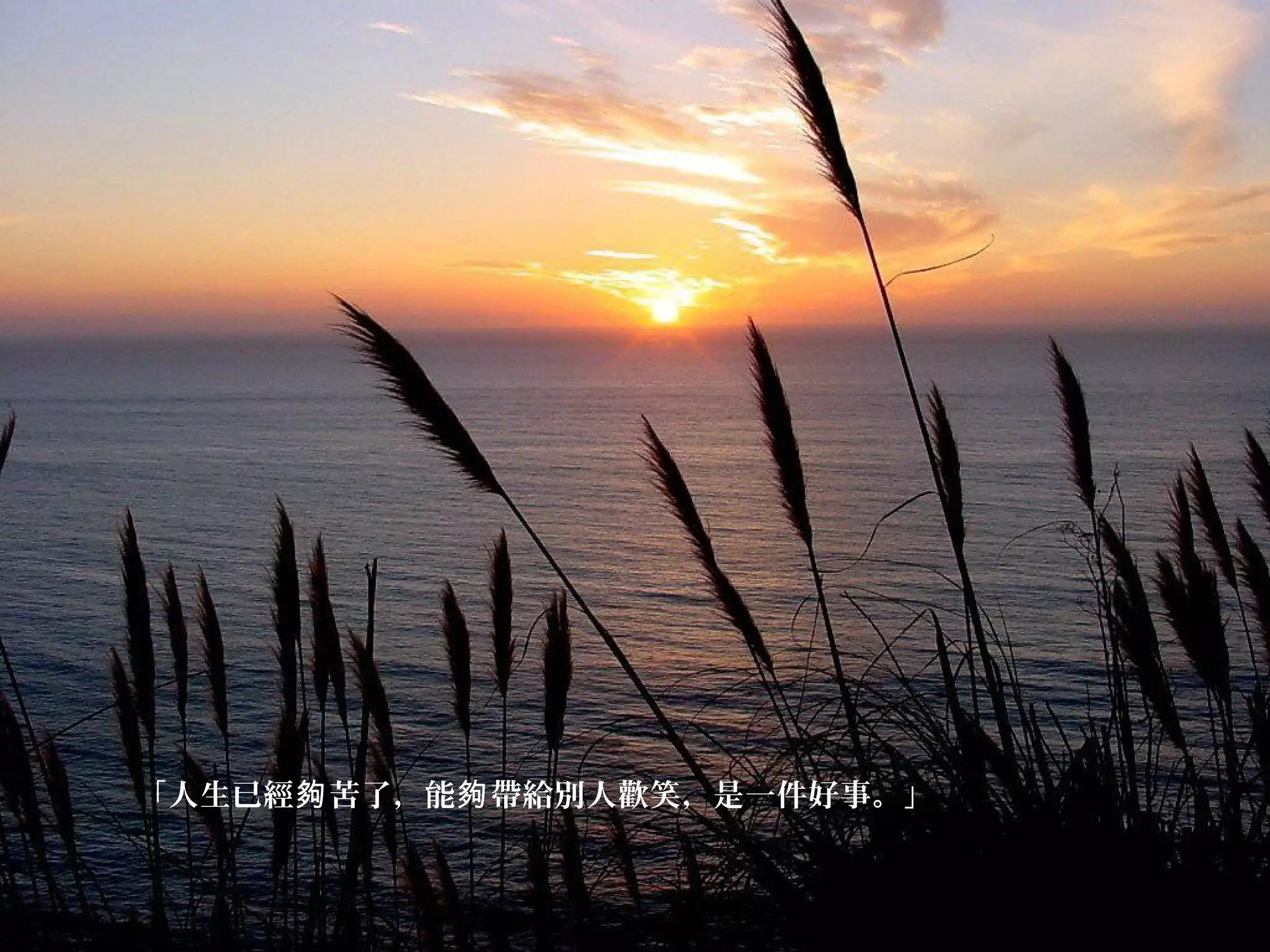 「人生已經 苦了，能 帶給別人歡笑，是一件好事。」夠 夠
 