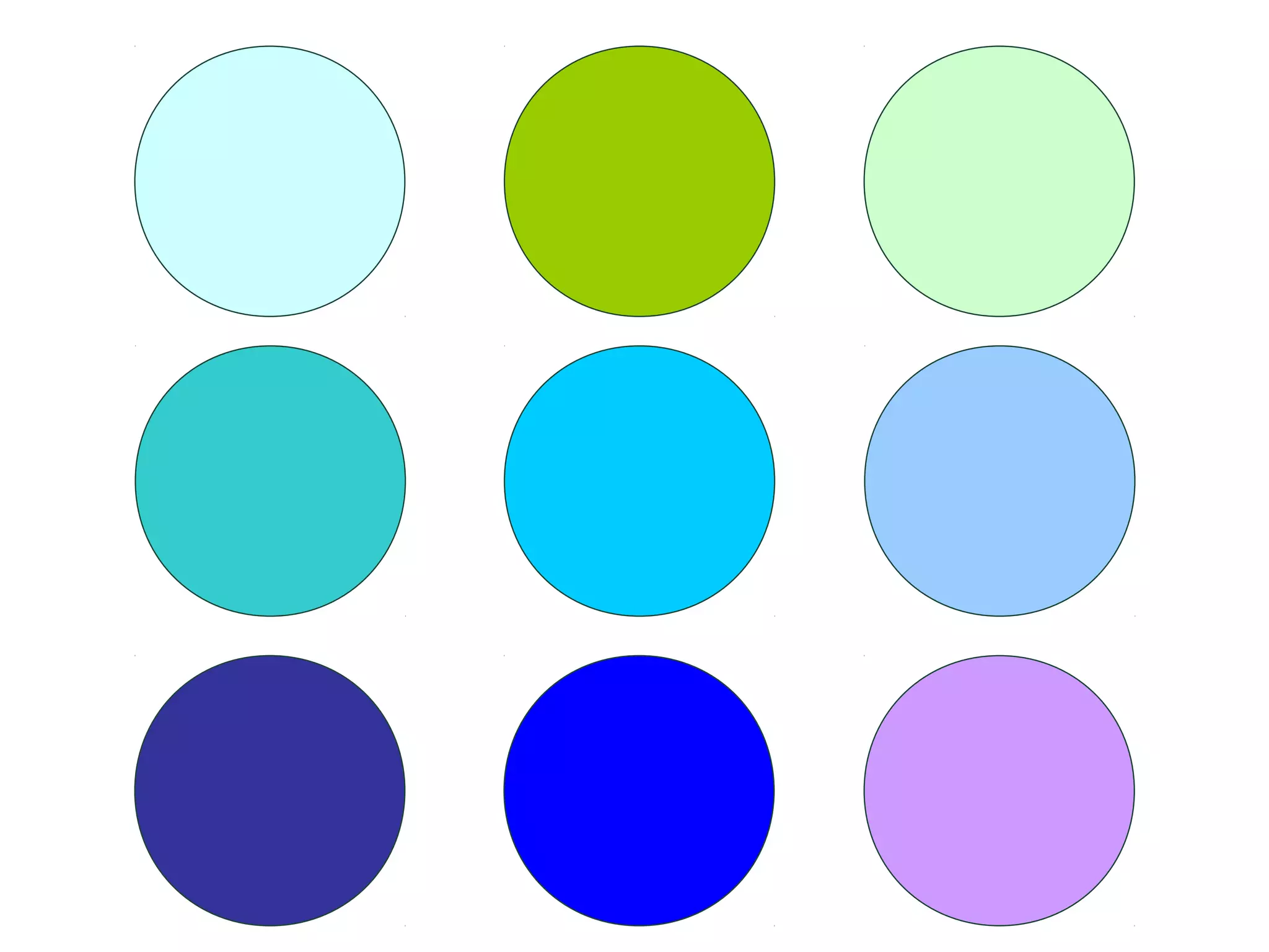 الألوان الباردة