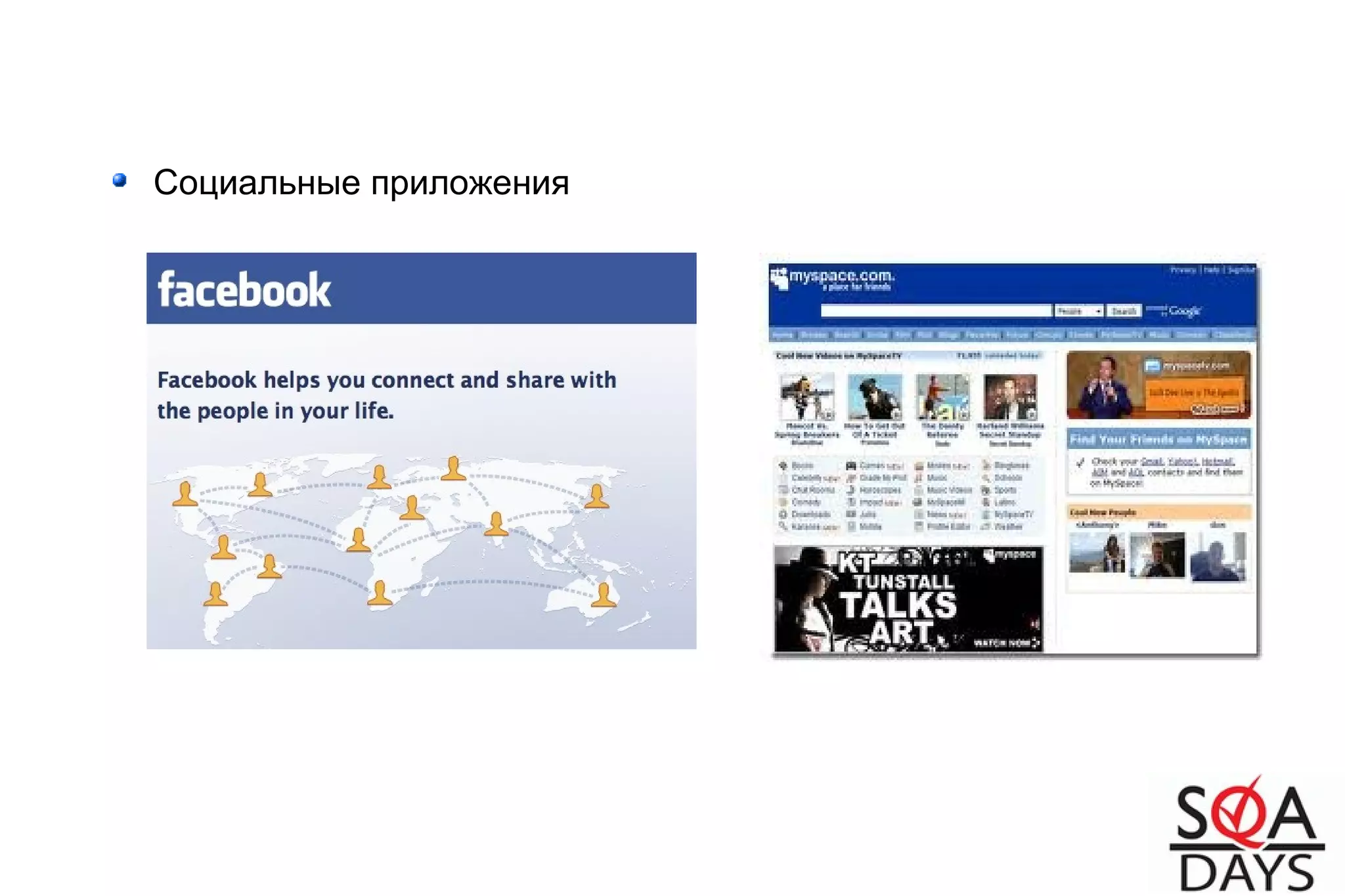 Социальные приложения
 