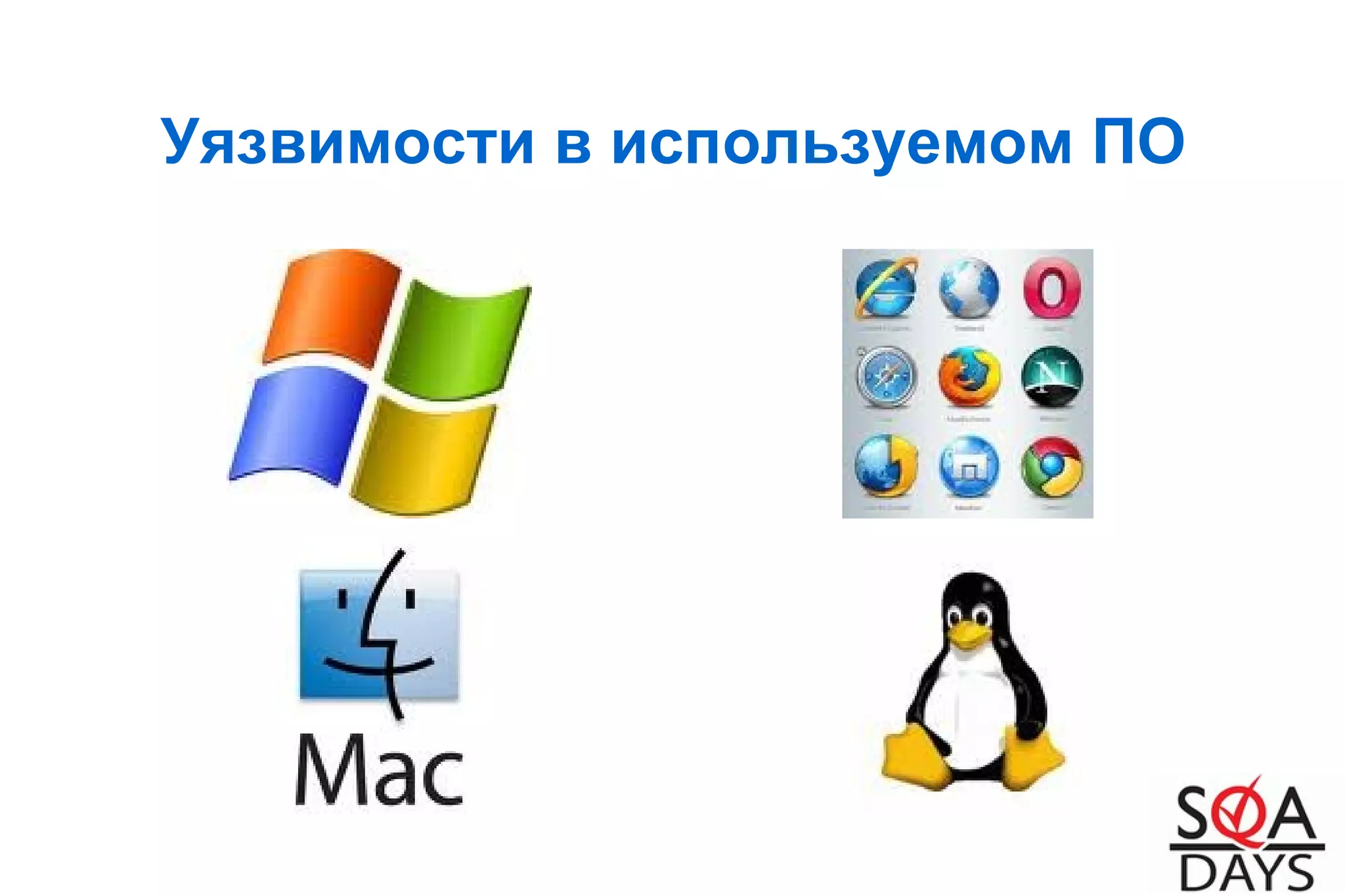 Уязвимости в используемом ПО
 
